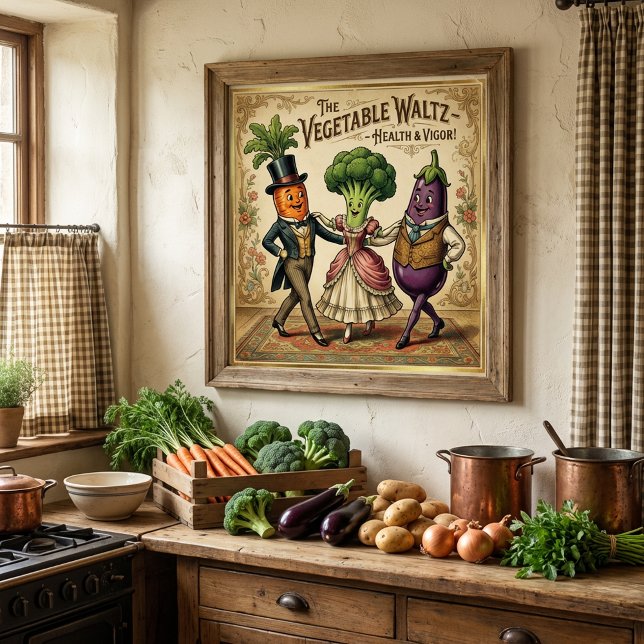 Gemüse Walzer Tanzende Gemüse Vintage Viktorianisc Poster (Von Creator hochgeladen)