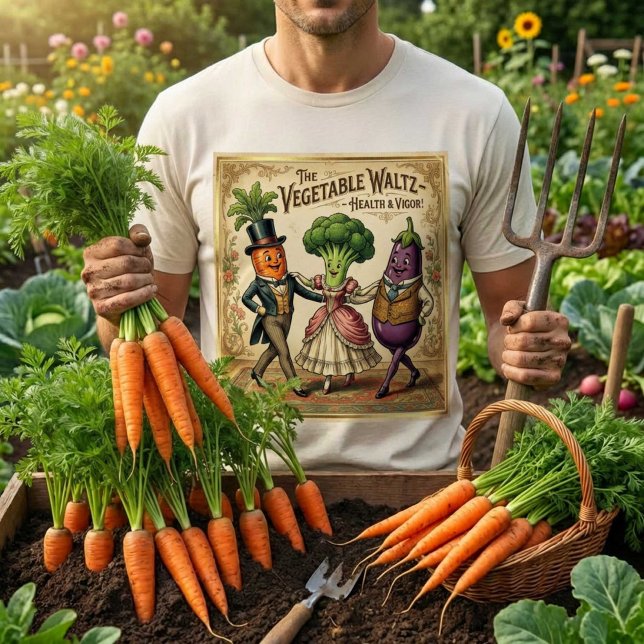 Gemüse Walzer Tanzendes Gemüse Antikes Viktorianis T-Shirt (Von Creator hochgeladen)