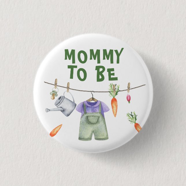 Gemüseanbau Mommy to be Button (Vorderseite)