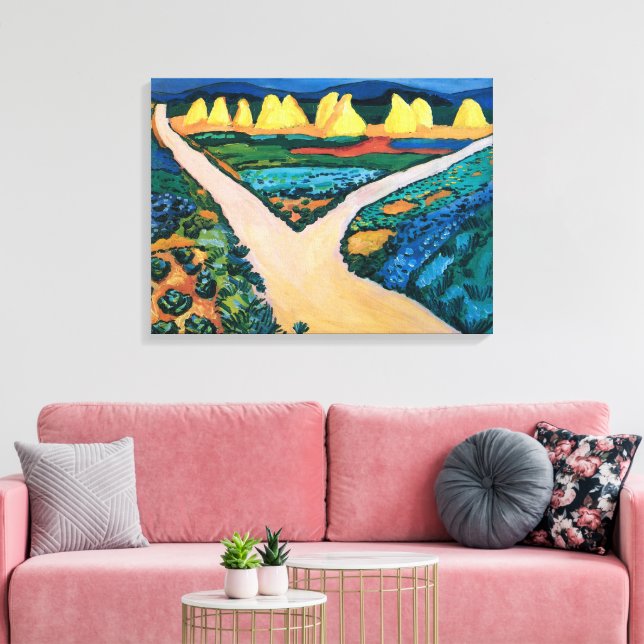 Gemüsefelder | Auguste Macke | Leinwanddruck (Insitu (Wohnzimmer))