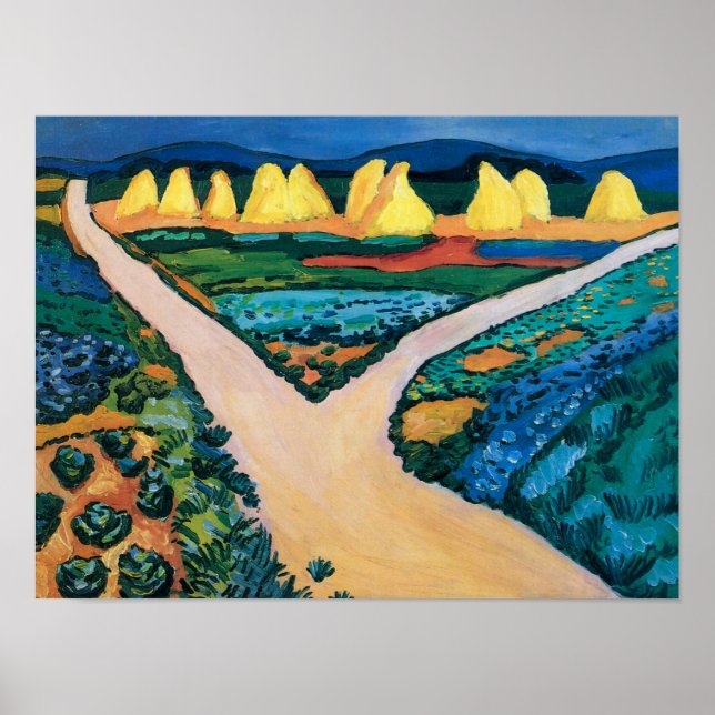 Gemüsefelder | Auguste Macke | Poster (Vorne)