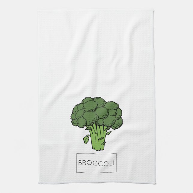 Gemüsegarten-Gemüse BROKKOLI-Illustration Handtuch (Vertikal)