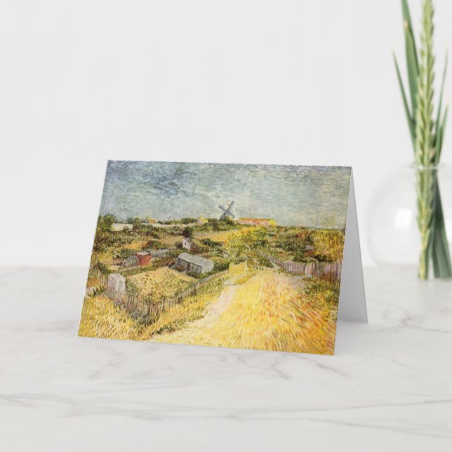 Gemüsegärten, Montmartre von Vincent van Gogh Karte (Vorderseite)