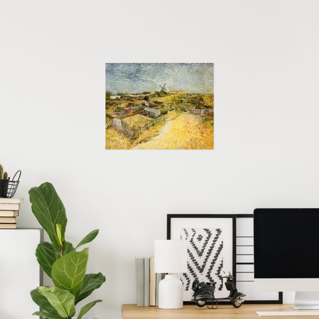 Gemüsegärten, Montmartre von Vincent van Gogh Poster (Heimbüro)