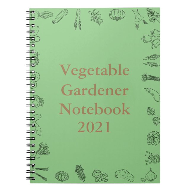 Gemüsegarten-Notebook Notizblock (Vorderseite)