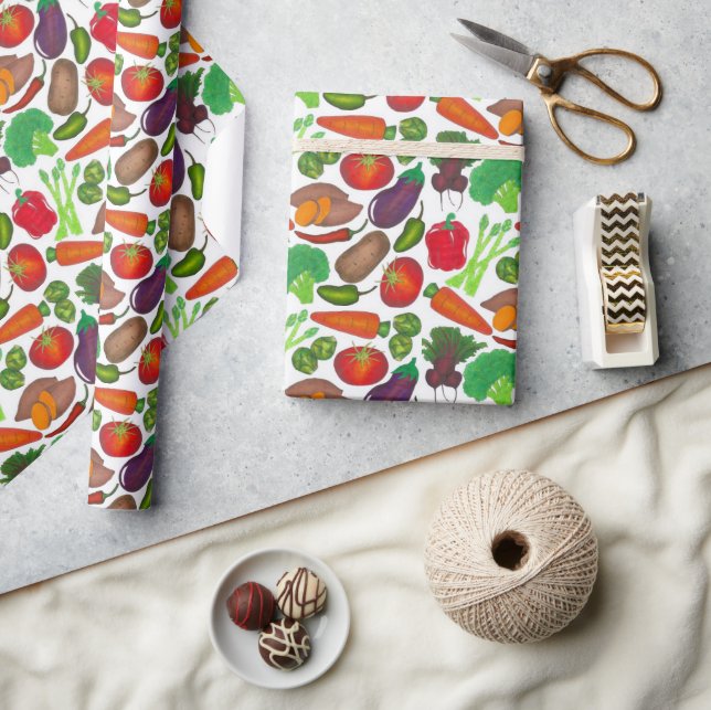 Gemüsegarten produzieren Grünmarktprodukte Geschenkpapier (Kunsthandwerk)