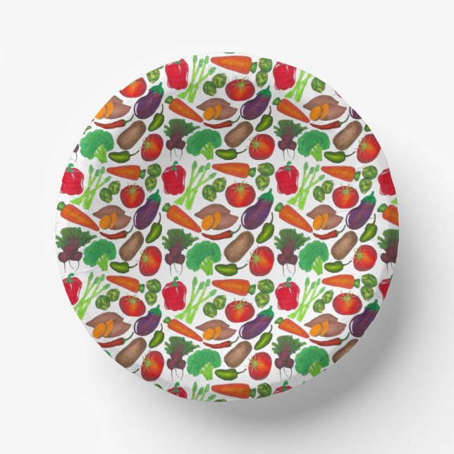 Gemüsegarten produzieren Grünmarktprodukte Pappteller (Vorderseite)