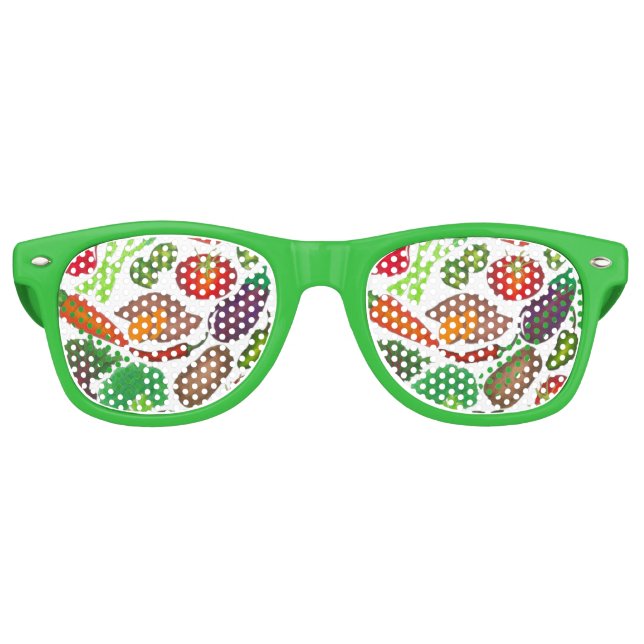 Gemüsegarten produzieren Grünmarktprodukte Partybrille (Vorderseite)