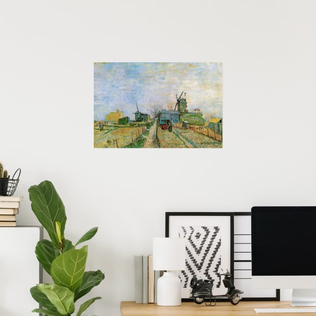 Gemüsegarten von Vincent van Gogh in Montmartre Poster (Heimbüro)
