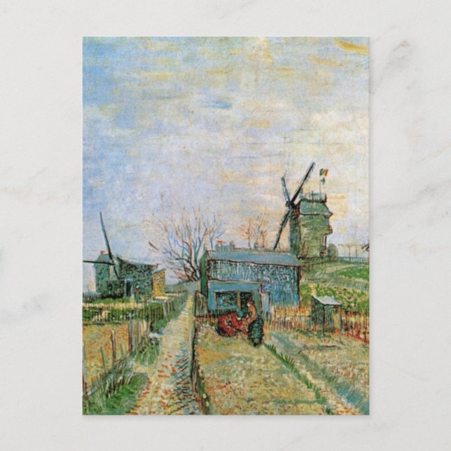 Gemüsegarten von Vincent van Gogh in Montmartre Postkarte (Vorderseite)