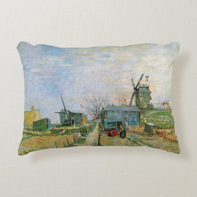 Gemüsegarten von Vincent van Gogh in Montmartre Zierkissen (Vorderseite)