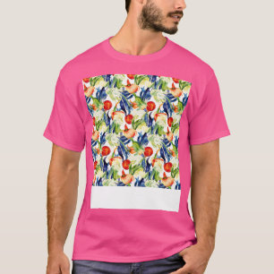 Gemüsegartiges, nahtloses Muster Veggie Leafy Grün T-Shirt