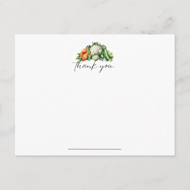 Gemüsegeschenkkarte Postkarte (Vorderseite)
