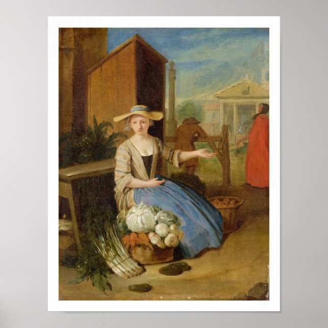 Gemüsehändler, Covent Garden, c.1726 (Öl auf PA Poster (Vorne)