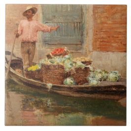 Gemüsehändler in Venedig (von Vincenzo Caprile) Fliese