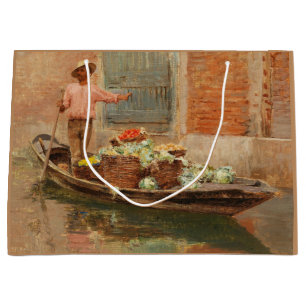Gemüsehändler in Venedig (von Vincenzo Caprile) Große Geschenktüte