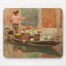 Gemüsehändler in Venedig (von Vincenzo Caprile) Mousepad