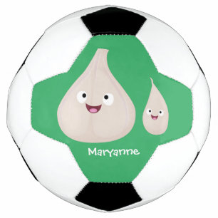 Gemüsemodelle für niedlichen Knoblauch-Cartoon Fußball