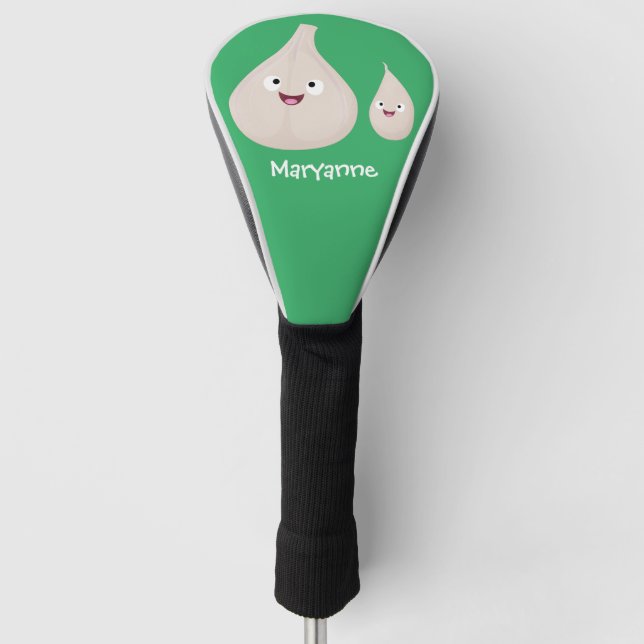 Gemüsemodelle für niedlichen Knoblauch-Cartoon Golf Headcover (Vorderseite)