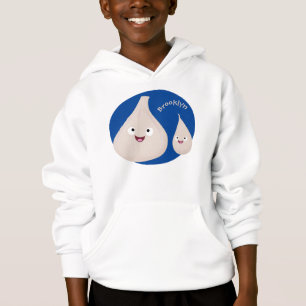 Gemüsemodelle für niedlichen Knoblauch-Cartoon Hoodie