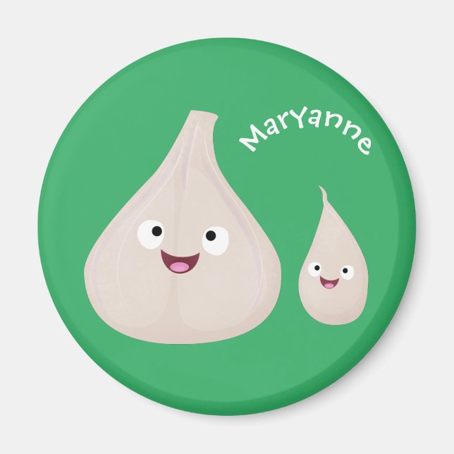 Gemüsemodelle für niedlichen Knoblauch-Cartoon Magnet (Vorne)