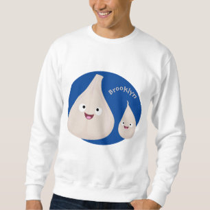Gemüsemodelle für niedlichen Knoblauch-Cartoon Sweatshirt