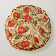 Gemüsepizza-Rundkissen