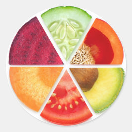 Gemüsescheiben Runder Aufkleber
