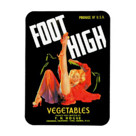 Gemüseschild der 40er Jahre Foot High Gemüses Magnet
