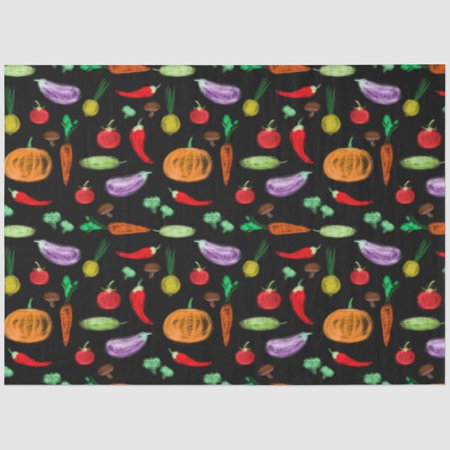 Gemüsesorten Tomatenzepfefferkarottenpilz c Seidenpapier (Vorderseite)