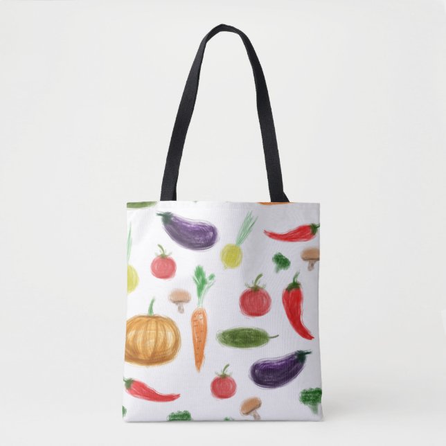 Gemüsesorten Tomatenzepfefferkarottenpilz c Tasche (Vorderseite)