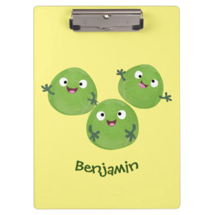 Gemüsesorten von Funny Brussels Cartoon Klemmbrett