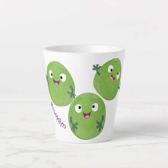 Gemüsesorten von Funny Brussels Cartoon Milchtasse (Vorderseite)