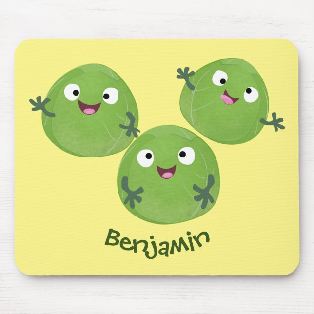 Gemüsesorten von Funny Brussels Cartoon Mousepad (Vorne)