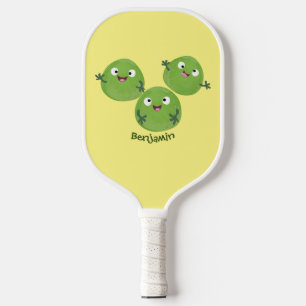 Gemüsesorten von Funny Brussels Cartoon Pickleball Schläger