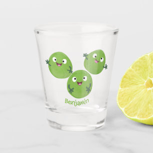 Gemüsesorten von Funny Brussels Cartoon Schnapsglas