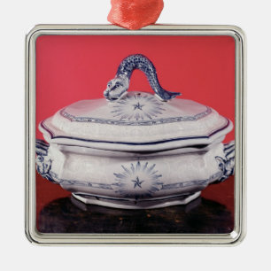 Gemüseteller, der Karl Linnaeus gehört Silbernes Ornament