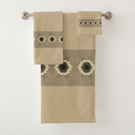 Gemustert Badhandtuch Set