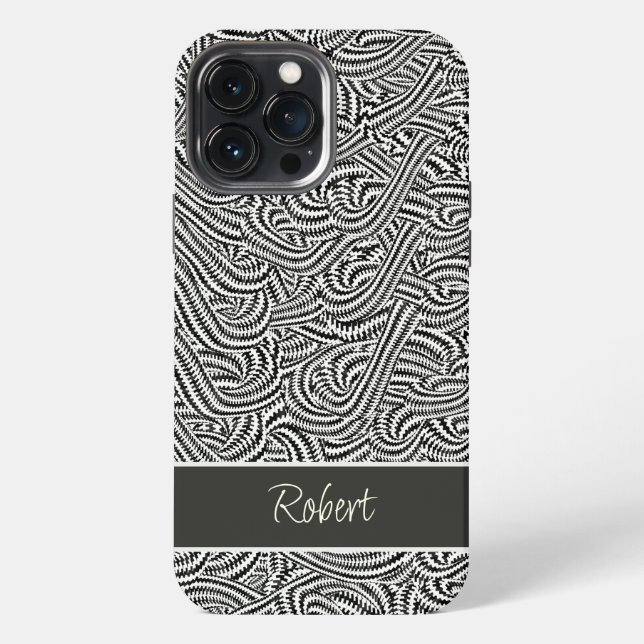 Gemustert braun iPhone 13 pro max hülle (Rückseite)