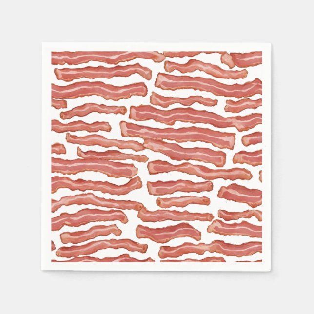 Gemustert Crispy Bacon Serviette (Vorderseite)