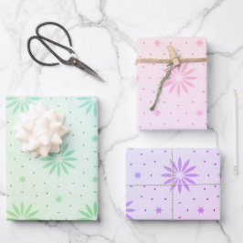 Gemustert Geschenkpapier Set