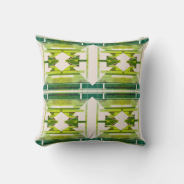 Gemustert Green Large Tile Südwest Art Motif Kissen