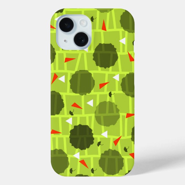 Gemustert grün Case-Mate iPhone hülle (Rückseite)