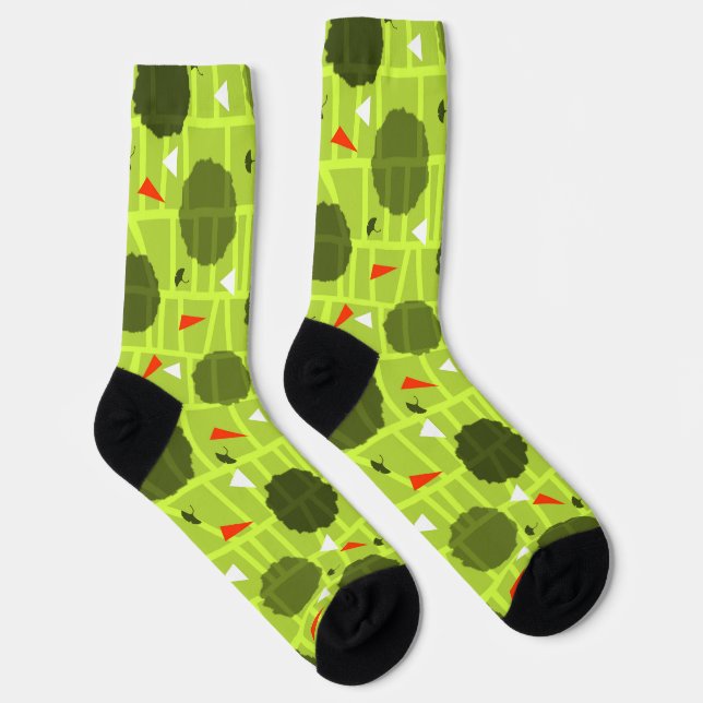 Gemustert grün socken (Rechts)