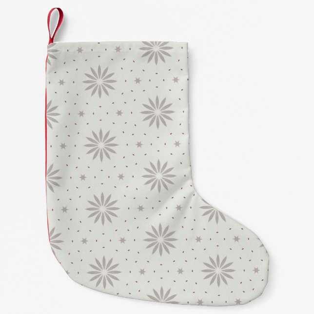 Gemustert Kleiner Weihnachtsstrumpf (Vorderseite)