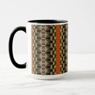 Gemustert mit OrangeCoffee Tasse