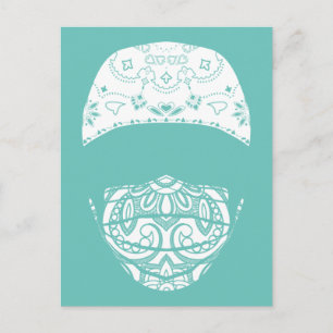 gemustert mit Paisley-Postkarte Postkarte