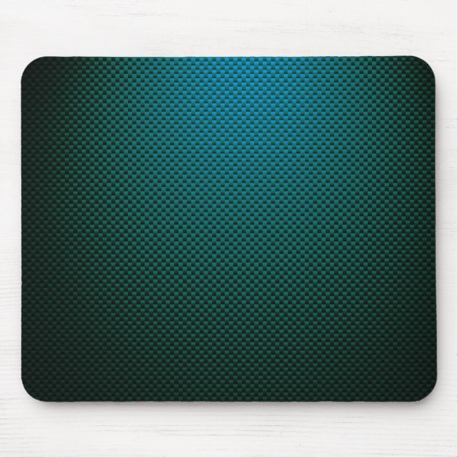 Gemusterte, aquamarine Russ-Faser Mousepad (Vorne)