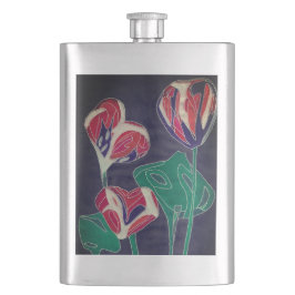 Gemusterte Blume Flachmann