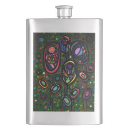 Gemusterte Blume Flachmann